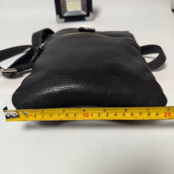 Vintage Roots Venetian Tribe Black Soft Leather Crossbody Purse – Made in Canada - Picture 9 of 9